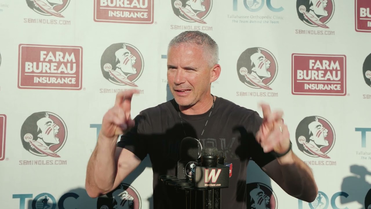 Image related to FSU Football | Coach Norvell going over spring practice