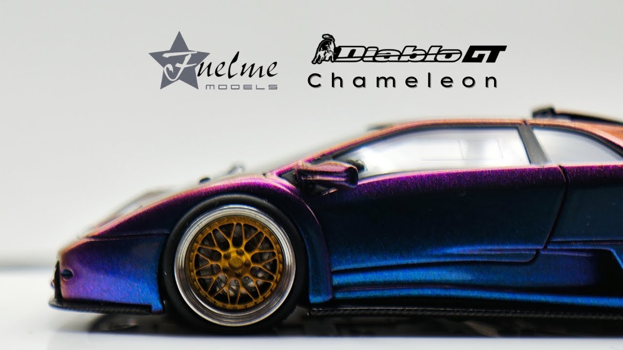 1/64FuelMeランボルギーニ Diablo GTRパープル レジンミニカー 1:64 Resin Scale Model ] FuelMe Diablo GTR Chameleon - YouTube