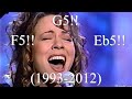 Mariah carey hero the wayyyy live long note attempts through out the years