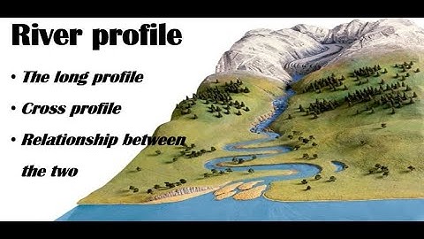 The river profile: Long profile of a river: Cross profile of a river.