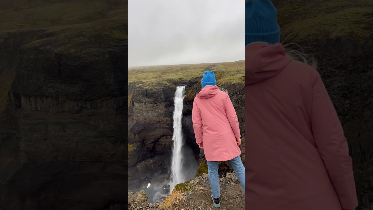 One of the most spectacular waterfalls ever - 📍Haifoss, Iceland #iceland #icelandtravel — Háifoss, Iceland — video poster