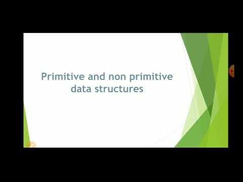 primitive and non primitive data structures - YouTube