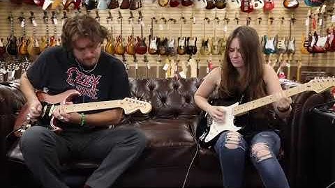 Thumbnail of Angela Petrilli & Michael Lemmo  2 Fender Stratocasters at Norman's Rare Guitars
