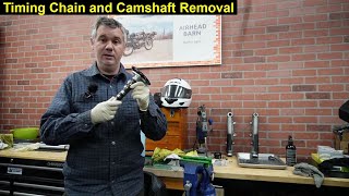 1986 BMW R80RT Monolever: Timing Chain and Camshaft Removal (More Damage!!!)