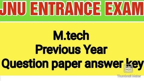 #jnu M.tech(computer & system science) Entrance exam 2022||Question paper answer key||#jnuee2022