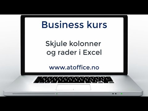 Ferieliste skjule rader og kolonner i Excel