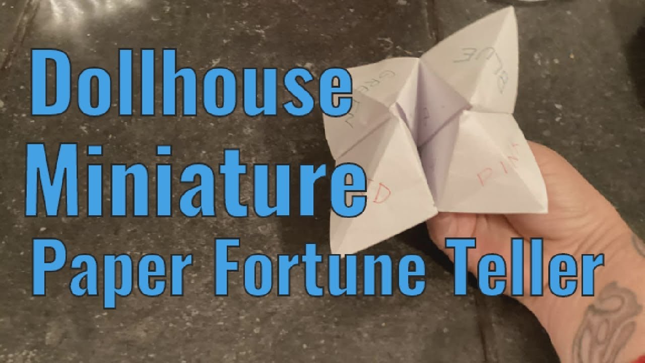 Миниатюрная бумажная гадалка для кукольного домика