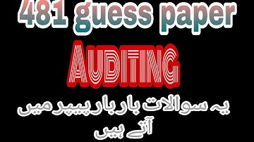 481 guess paper! Aiou guess paper for course code 481#aiou #481guesspaper
