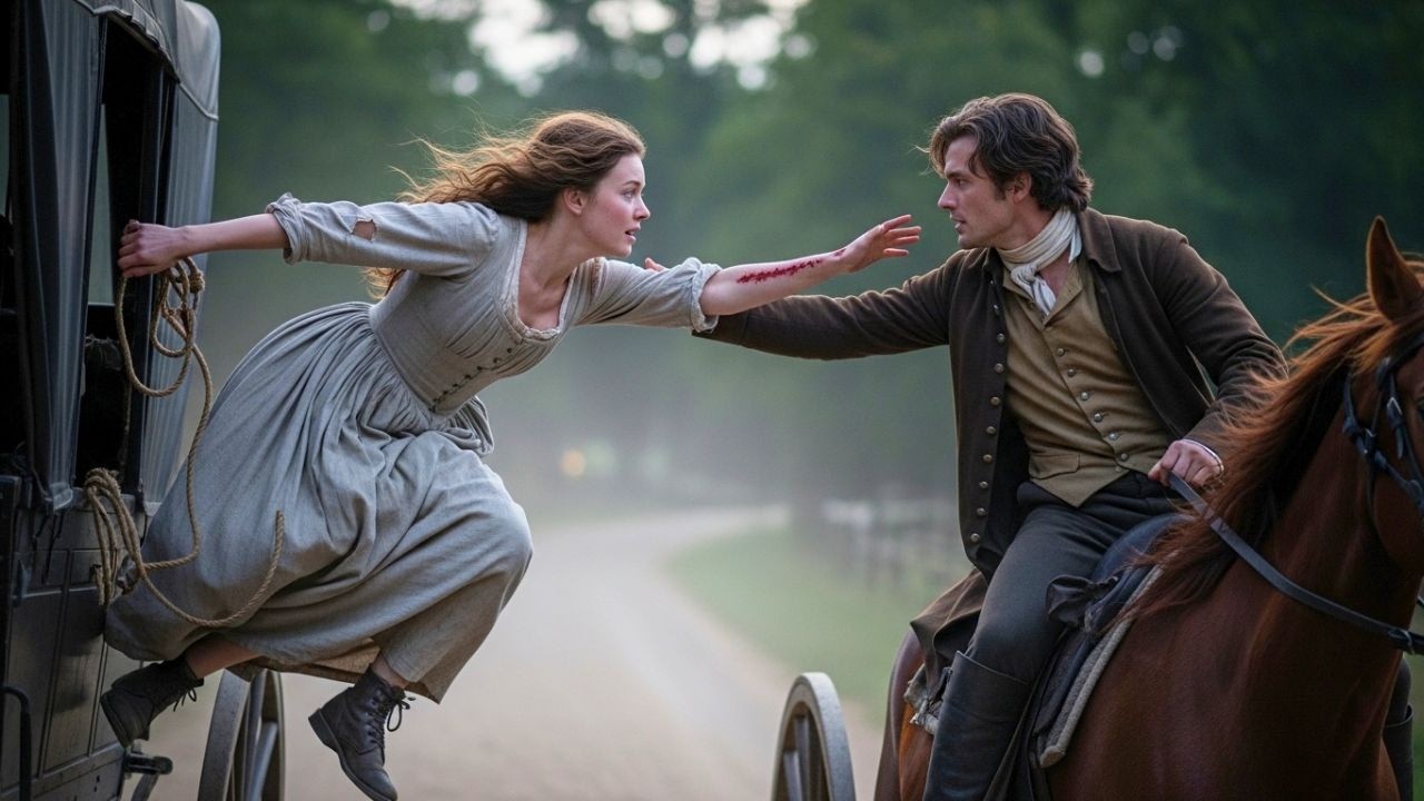 “Jump!” He Rode Through Gunfire to Catch Her—She Fell Into His Arms Crying