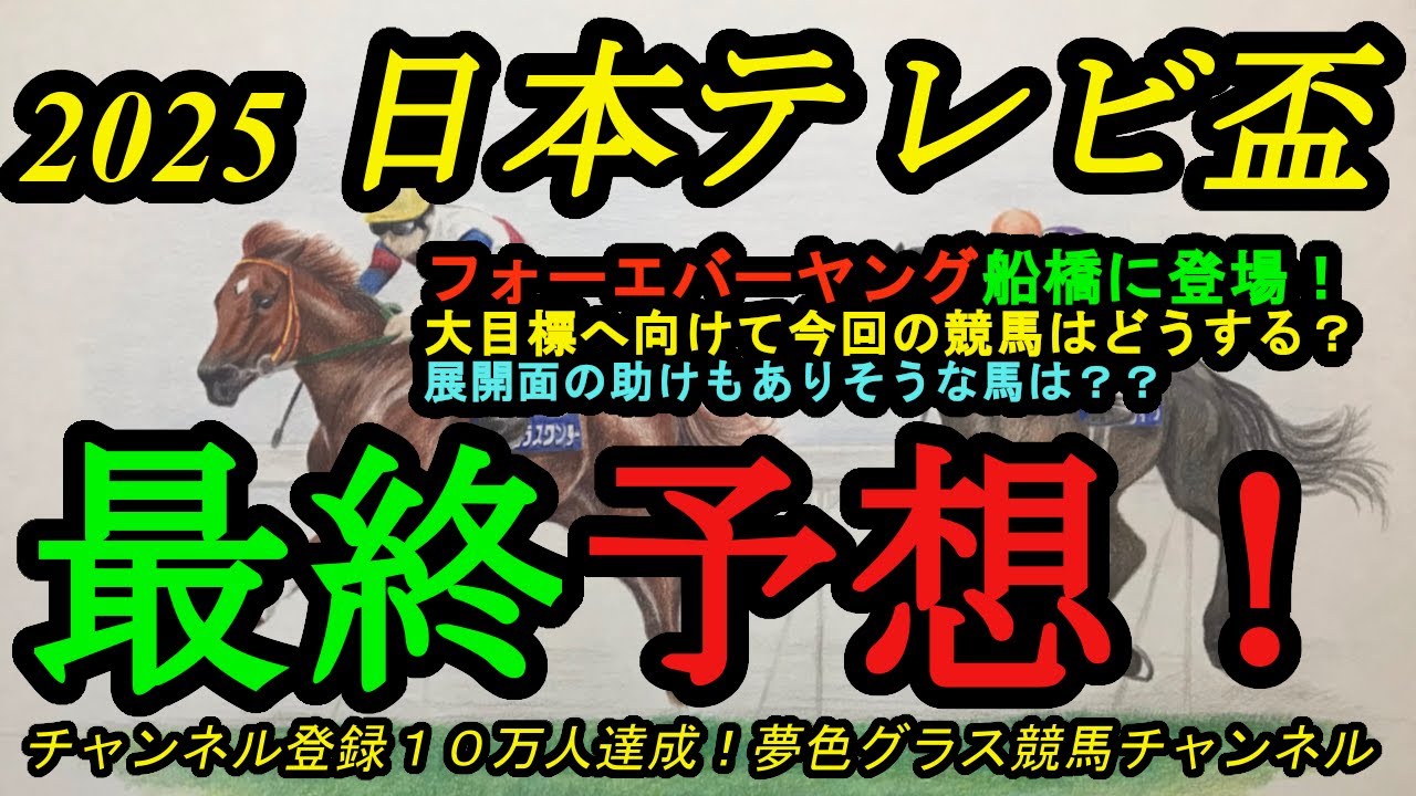 最終予想】2025日本テレビ盃！フォーエバーヤング船橋に登場！大目標に