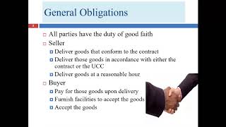 Lecture 1 for "Chapter 13: Performance under Article 2: Seller and Buyer Duties" (LGLA 1351)