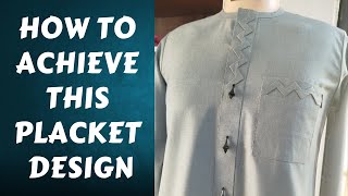 HOW TO MAKE THIS ZIGZAG DESIGNERS PLACKET/FLAP