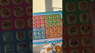 A simple tap can say so much. "I want to go outside."  #autism #aacdevice #aac #nonverbal #mibbyland