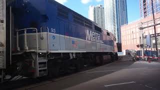 Metra Nis Northbound F59Phi 93Gallery Car Train Leaving Chicago Union Station