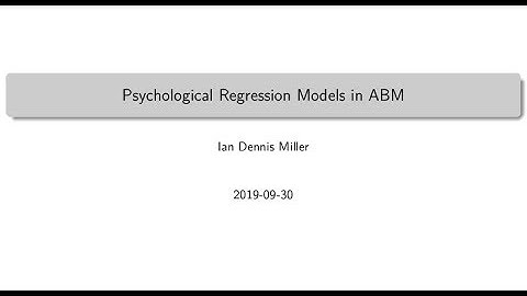Psychological Regression Models in Agent-Based Models