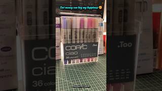 🗣️ Money can't buy happiness 🤔 .!?! #explorepage #copic #copicmarkers #artsupplies #artshorts #viral