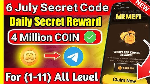 ( Level 1-11 ) Memefi Secret Tap Combo Reward | Memefi 2,000,000 Coins Code | #memefi Secret Code