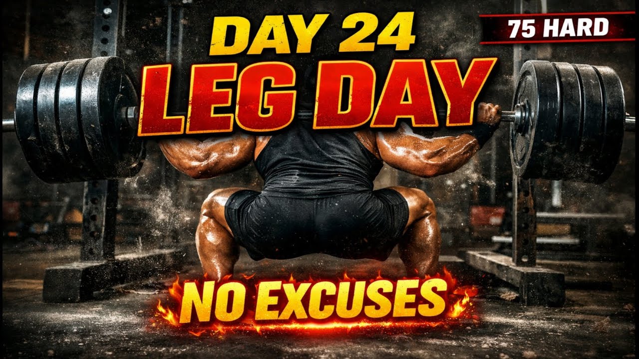 Day 24 | 75 Hard Challenge 🔥 Brutal LEG DAY Workout | No Excuses