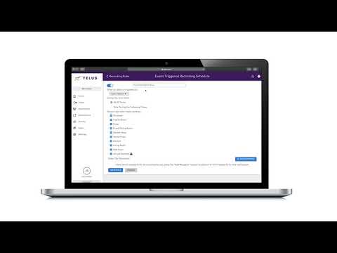 TELUS | Managing video camera recording rules in the web portal