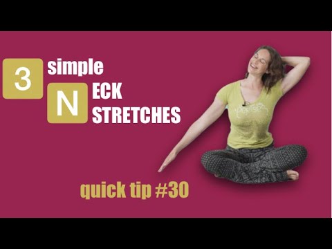Quick Tip #30: 3 simple NECK STRETCHES #neck #health