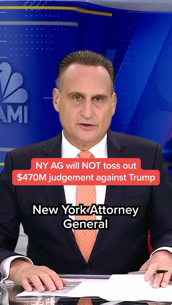 NY AG will NOT toss out $470m judgement against Trump