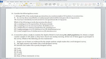 AP Stats Tutoring Session 9/15/2018 Part 2 of 2