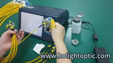 Endface Inspection for MPO Patch Cords 💌 beta@holightoptic.com #EndfaceInspection #MPO #Cable #Fiber