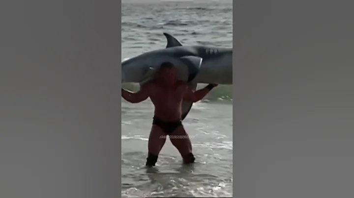 Brock Lesnar F5’s a SHARK 😱👀