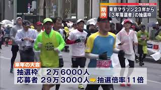 東京マラソン　2023年から連続落選者の特別抽選枠