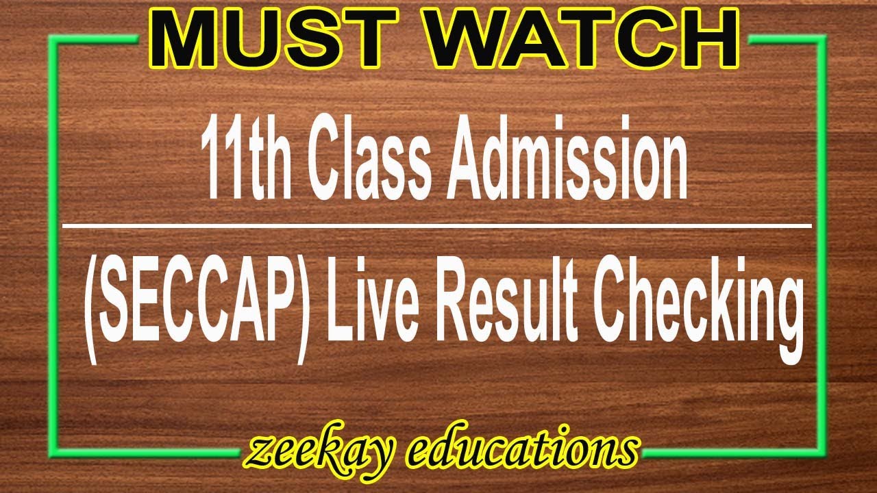 SECCAP Live Result Check