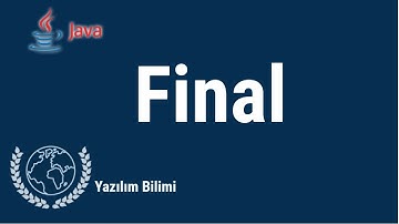 Java Programlama Dersleri 41 - Final Anahtar Kelimesi