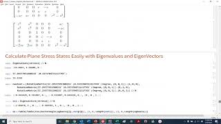 Mathematica Finding Eigenvalues and Vectors in Solid Mechanics