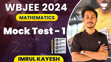 Maths Mock Test 1 | WBJEE Maths 2024 | Indradhanush Batch | Imrul kayesh