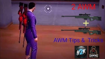 How to use 2 AWM with Biometric Scope new trips & tricks #b2k  #totalgaming Garena Free Fire