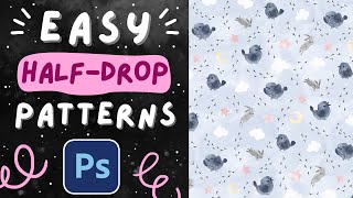 How to make a half-drop repeat | Photoshop tutorial | How to make a half-drop pattern