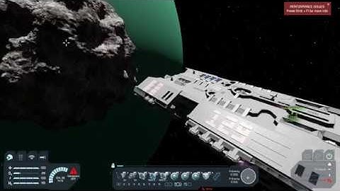 Crashing into an asteroid. (Space Engineers)