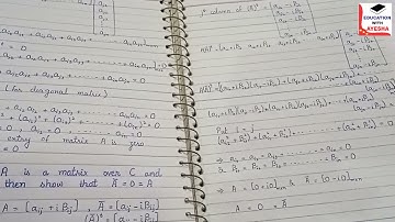 Bsc Math | Question 19 to 22 of Exercise 3.1 in Chapter 3 Matrices | Mathematical Method