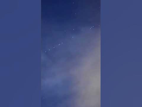 Спутники Старлинк в вечернем небе Хирацуки, Япония, 2 сентября. - YouTube