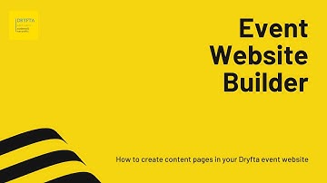 How to create content pages in your Dryfta event website