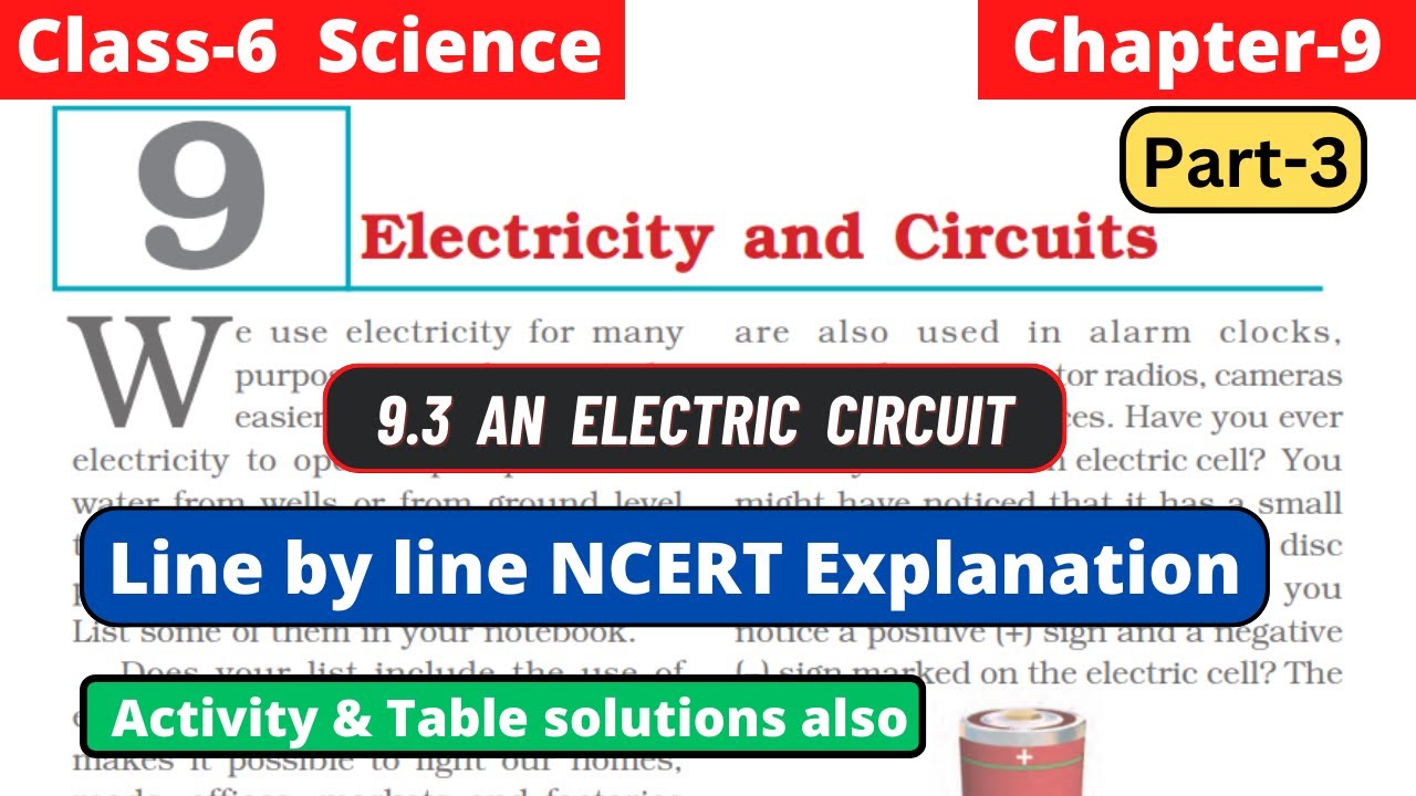 Electricity and Circuits | Class 6 Science Chapter 12 line by line NCERT Explanation | Part 3
