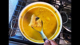 Yellow Split Peas Dhal With Salted Pigtail | CaribbeanPot.com