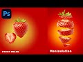 Advertising design manipulating strawberries ✅🔥  كيفية _عمل_ تصميم اعلاني#خطوة_بخطوة  #سوشيال_ميديا