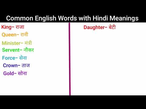 Common English Words with Hindi Meanings | Daily Use words  | IS English Academy