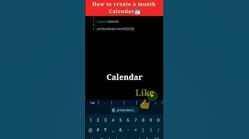 How to create a month Calendar📆 in Python🐍 | Calendar program #python #coding #viral #shorts #status