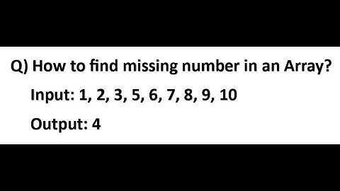 How to find missing number in an Array | Java Interview Programs | EPAM | Latest 2024