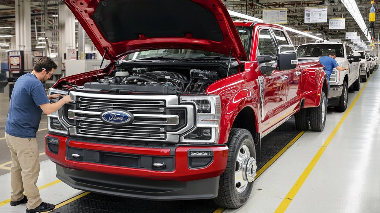 How Massive US Ford Super Duty Trucks Are Built From Scratch