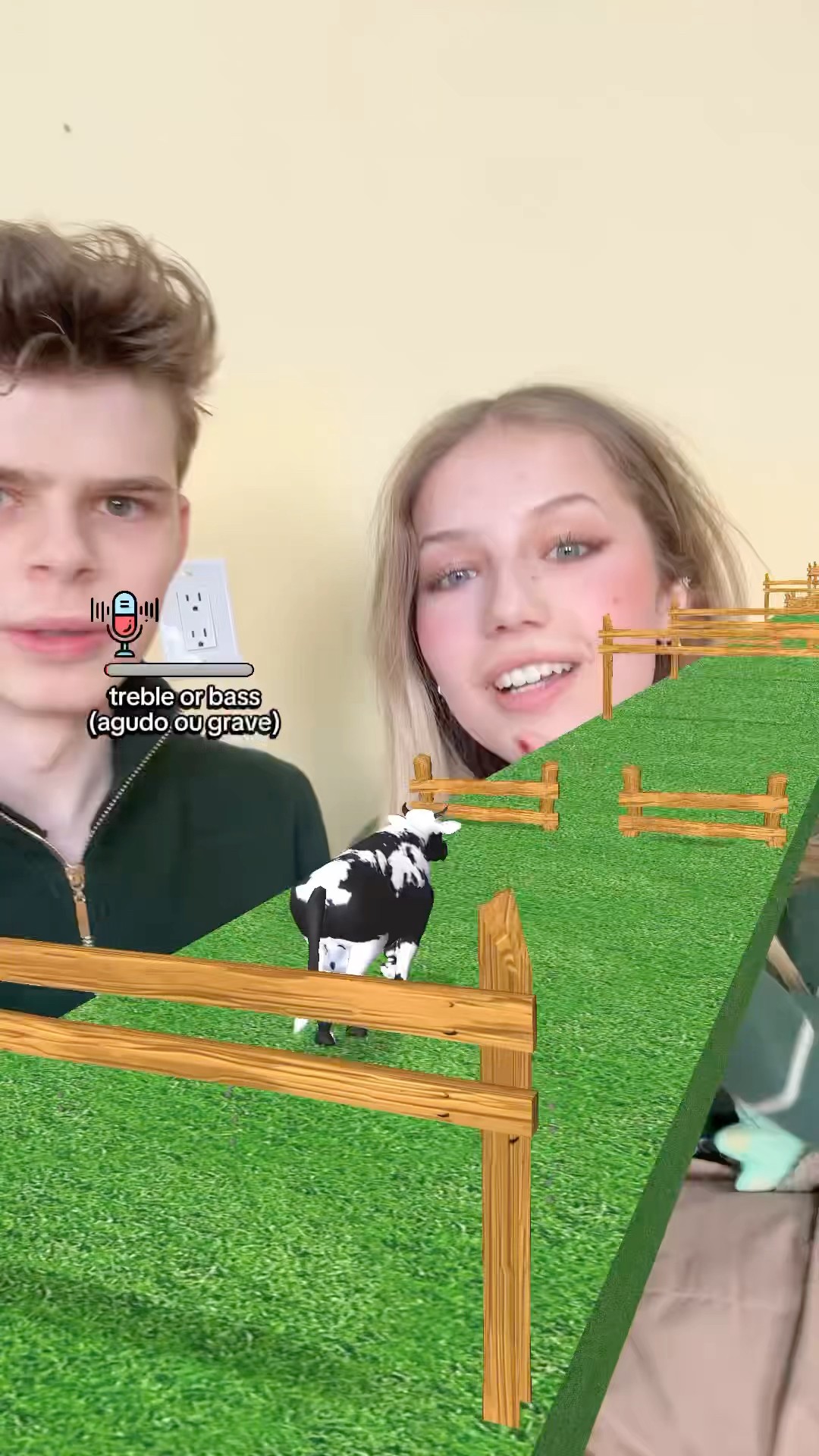 Mooing can be dangerous! ?? Merrick \u0026 @IndiStar #filter #game #singing