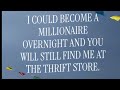 Come hang out with me we’re going thrifting looking for things to start a new project