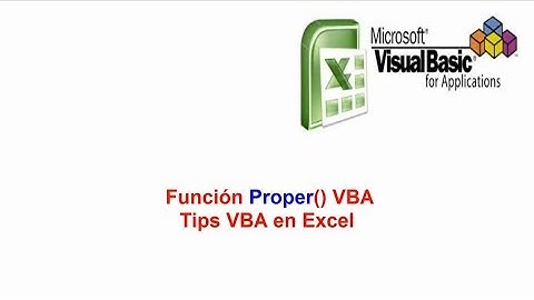 Función Proper() VBA