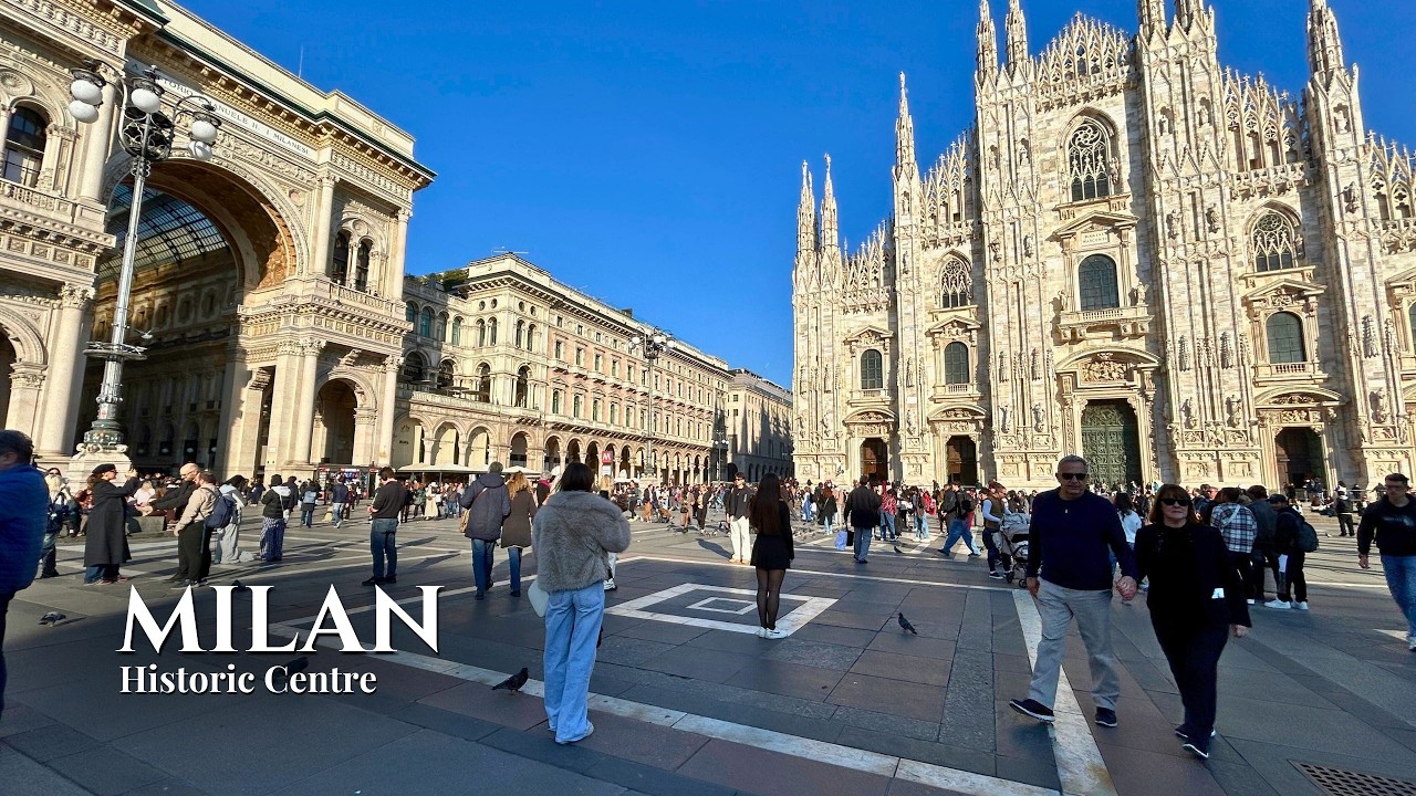 Milan Historic Centre, Italy 🇮🇹 | Winter Walk from Duomo to Sempione Park • 4K Walking Tour